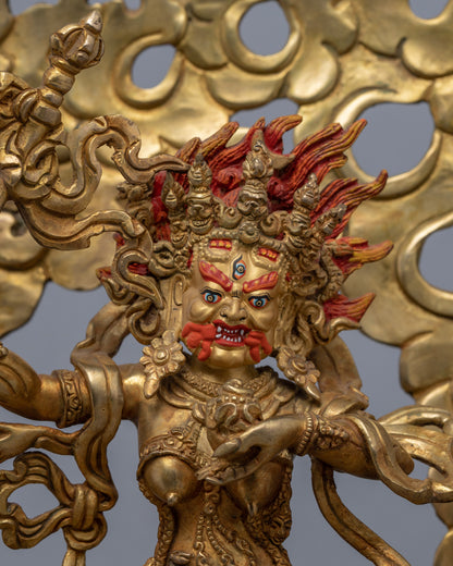 Palden Lhamo Statue for Religious Purpose | Buddhist Fierce Protector Deity Art