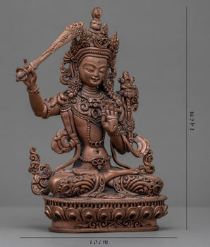 Handmade Manjushri Statue | Copper Statue