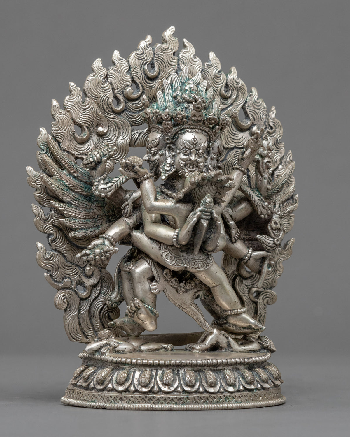 Vajrakilaya Consort Statue | Silver Plated Statue