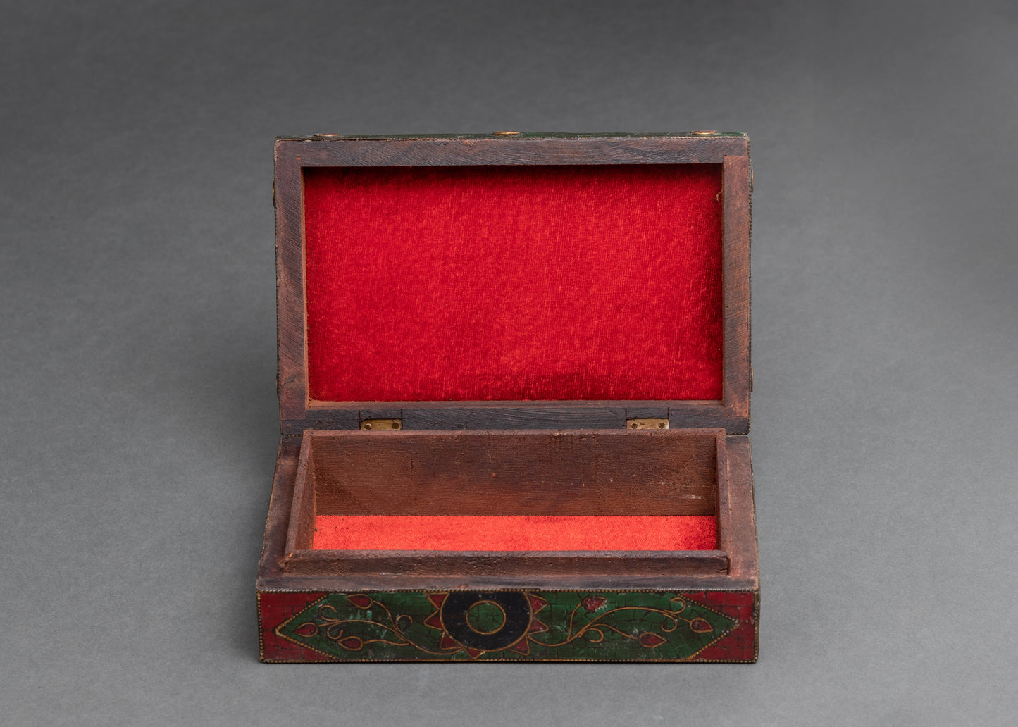 Wood Treasure Box | Hand painted Tibetan box