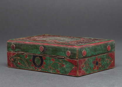 Wood Treasure Box | Hand painted Tibetan box