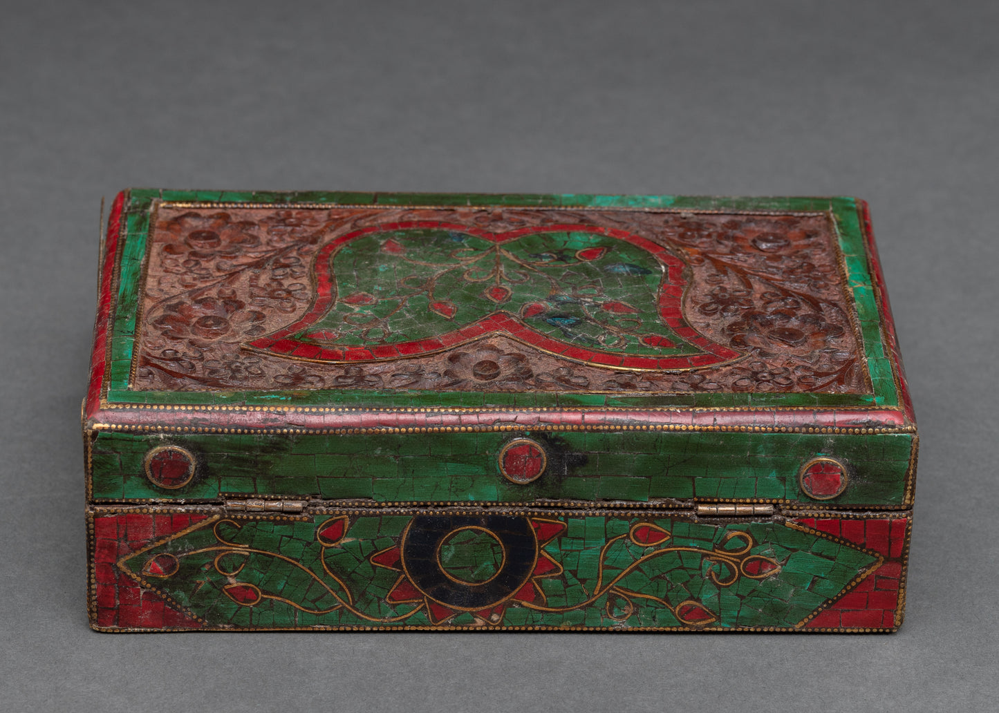 Wood Treasure Box | Hand painted Tibetan box