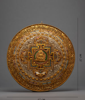 Handmade Copper Mandala Thangka | Wall Hanging