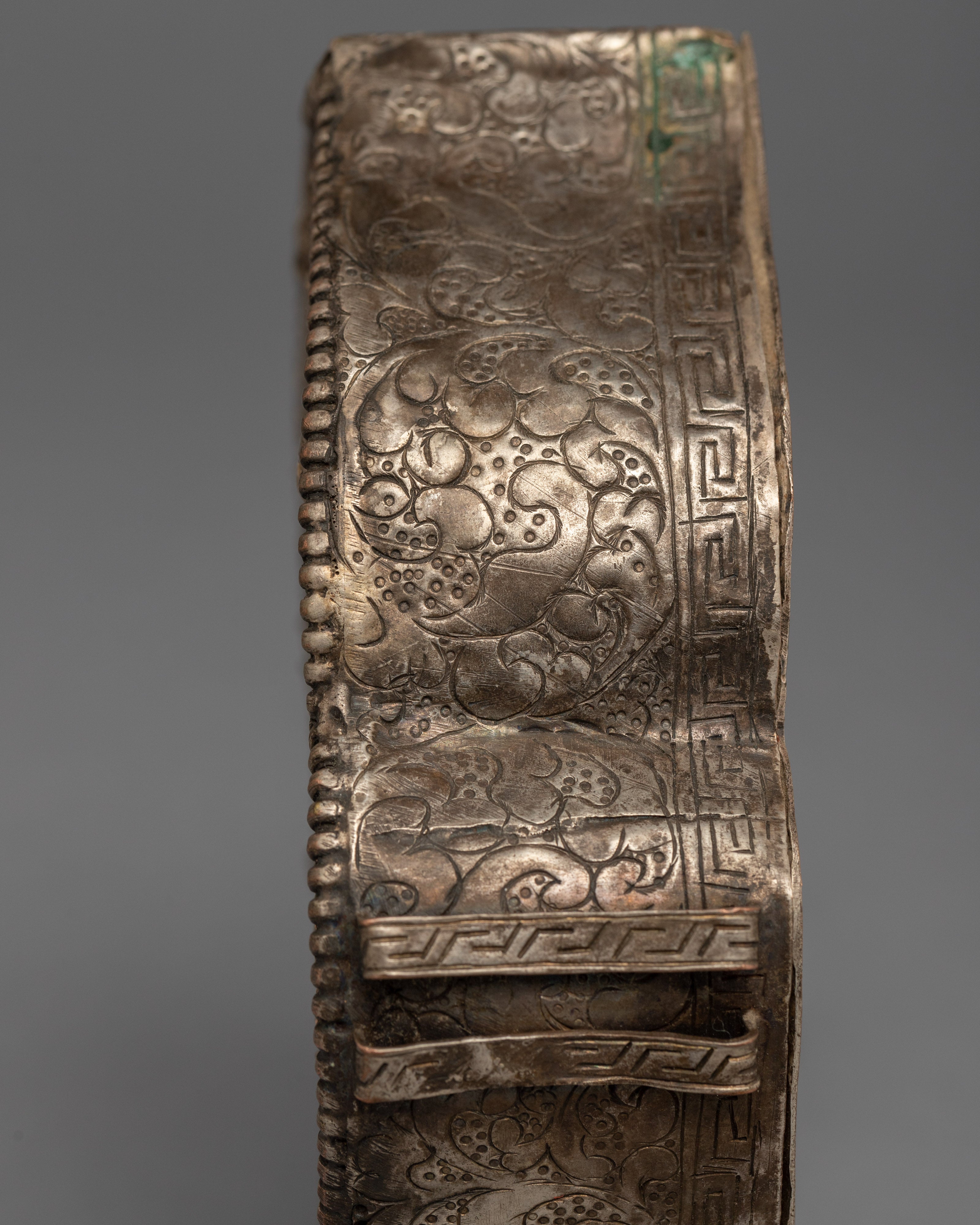 Tibetan Ghau Design For Home Decor | Silver Plated Box