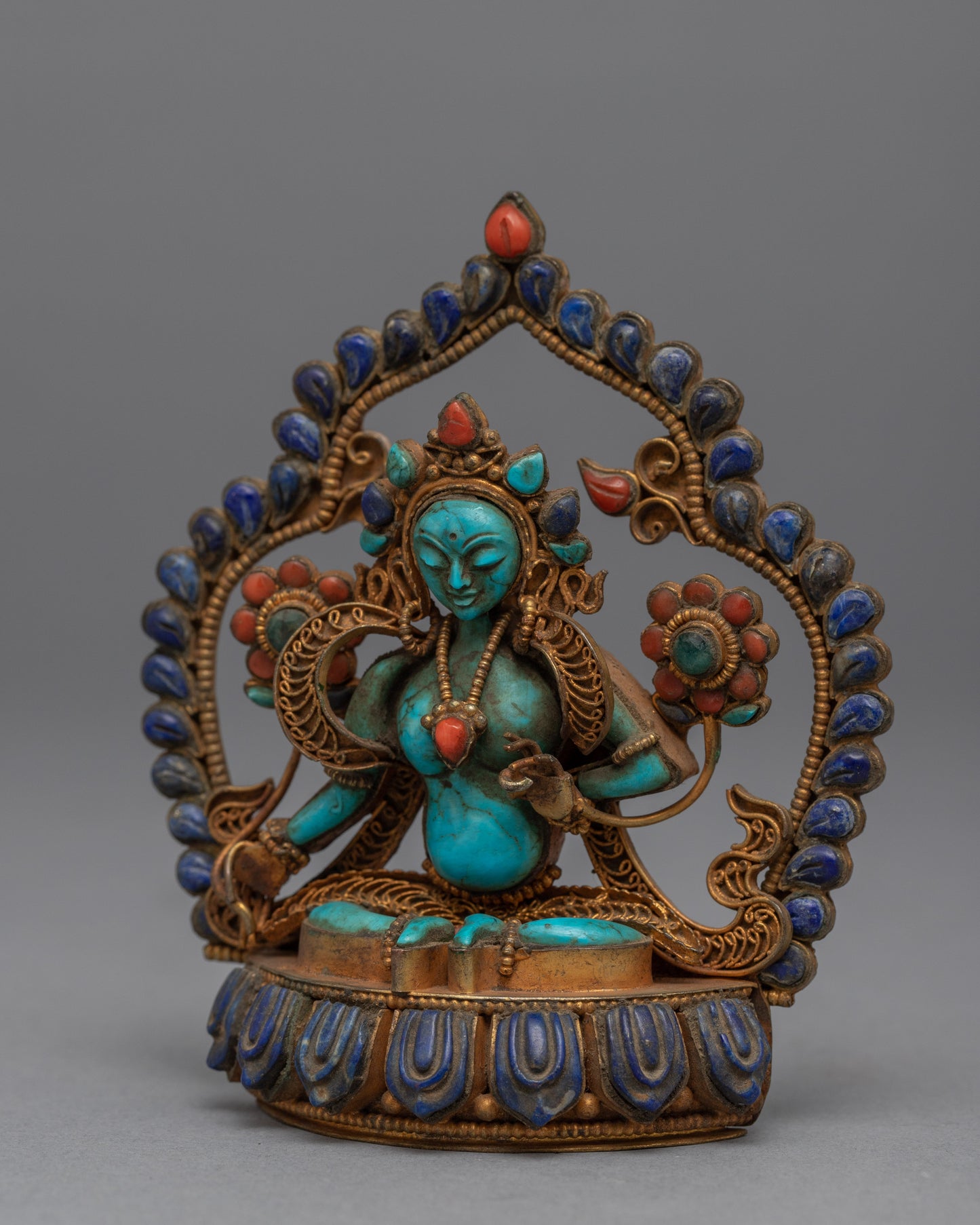 Green Tara Female Bodhisattva Statue | Himalayan Traditional Buddhist Statue