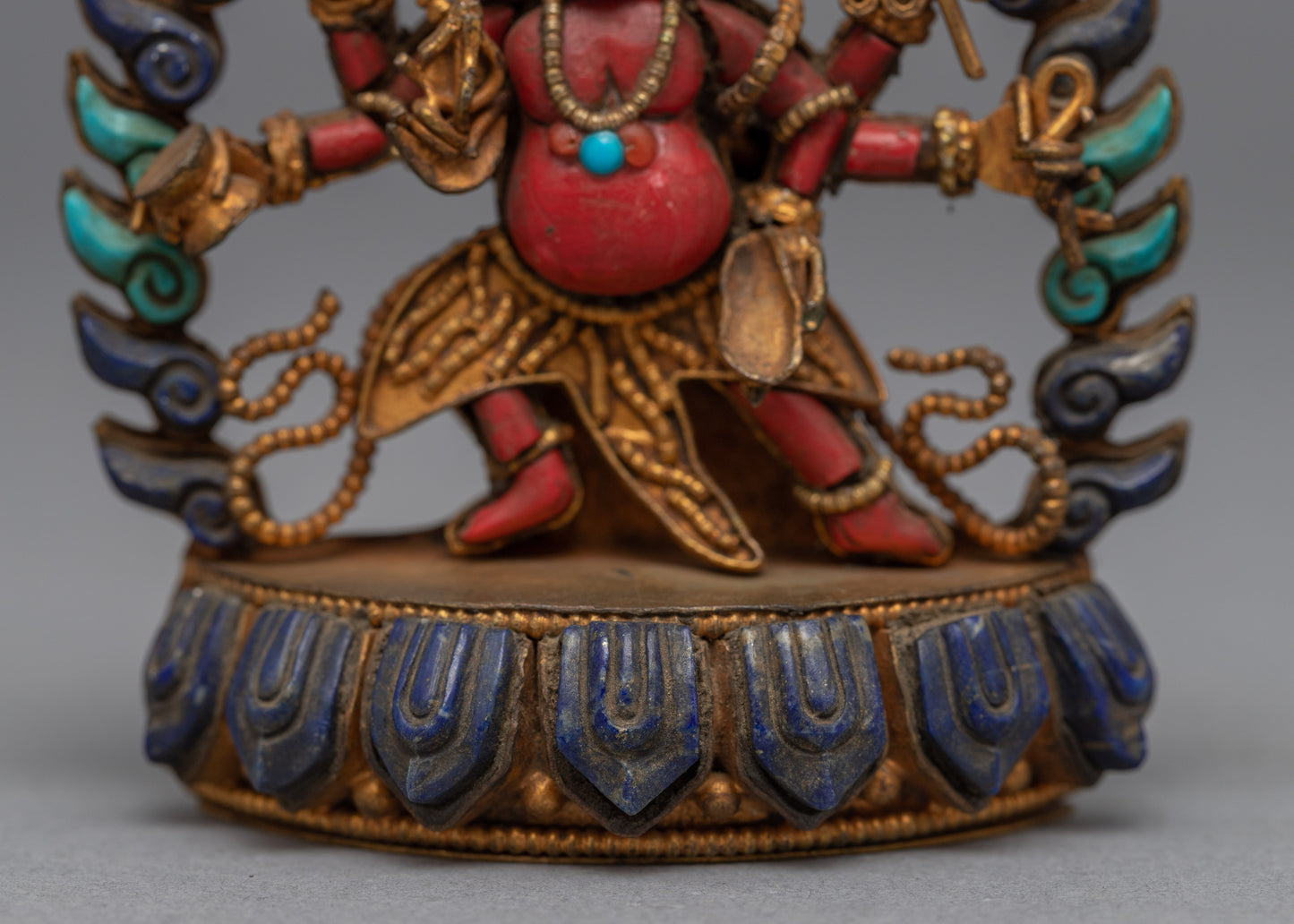 Six Armed Mahakala Statue | Traditional Buddhist Art