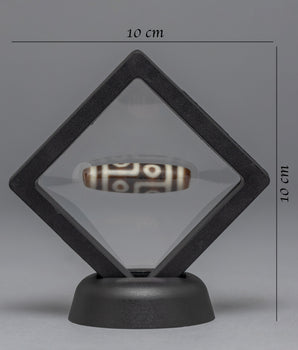 Display Tibetan Dzi Bead in Case | Buddhist Tibetan Dzi Bead