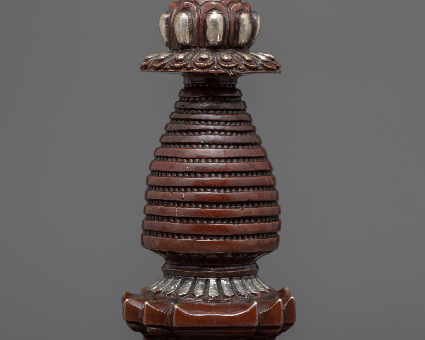 Silver Plated Stupa | Himalayan Art