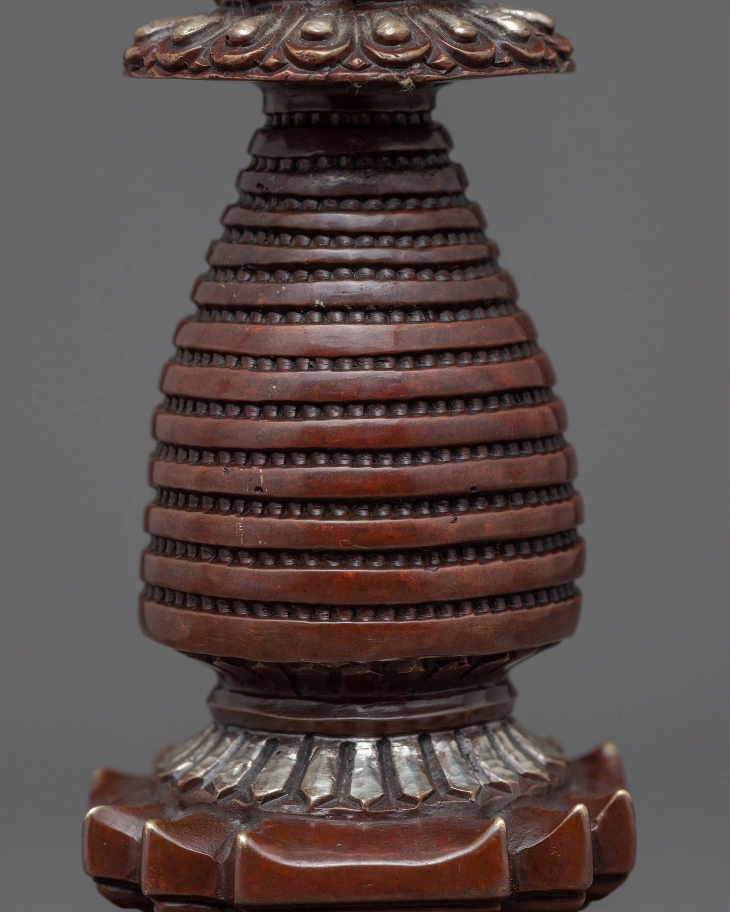 Silver Plated Stupa | Himalayan Art