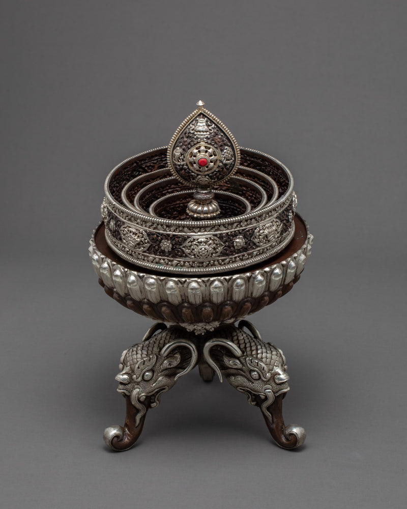 Silver Plated Mandala Set | Himalayan Crafts | Tibetan Mandala