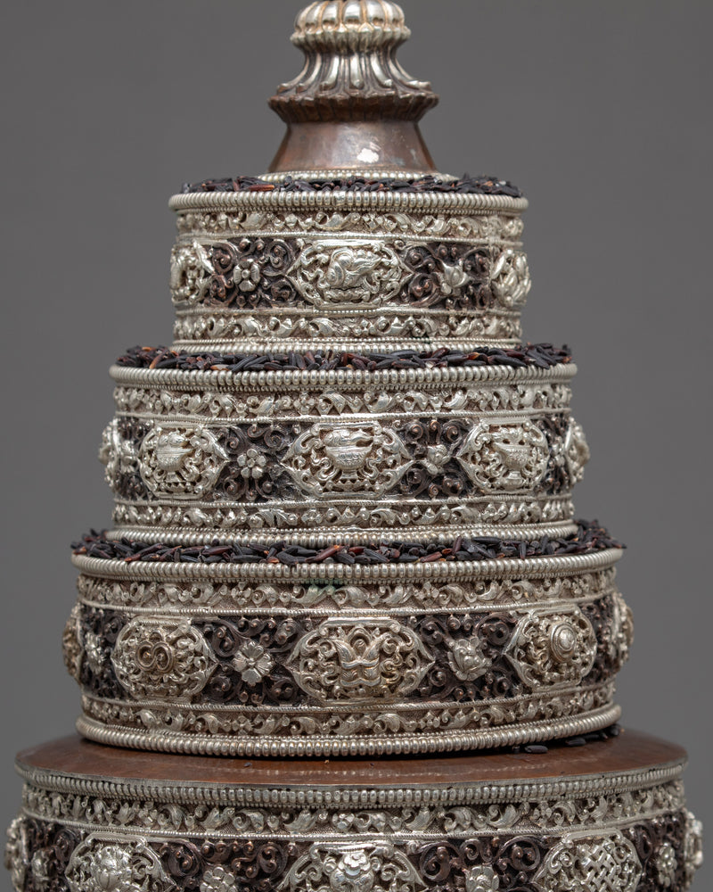 Silver Plated Mandala Set | Himalayan Crafts | Tibetan Mandala