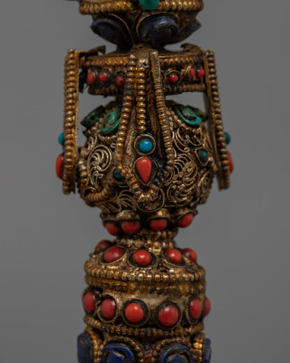 Buddhist Bell and Vajra | 24K Gold Plated