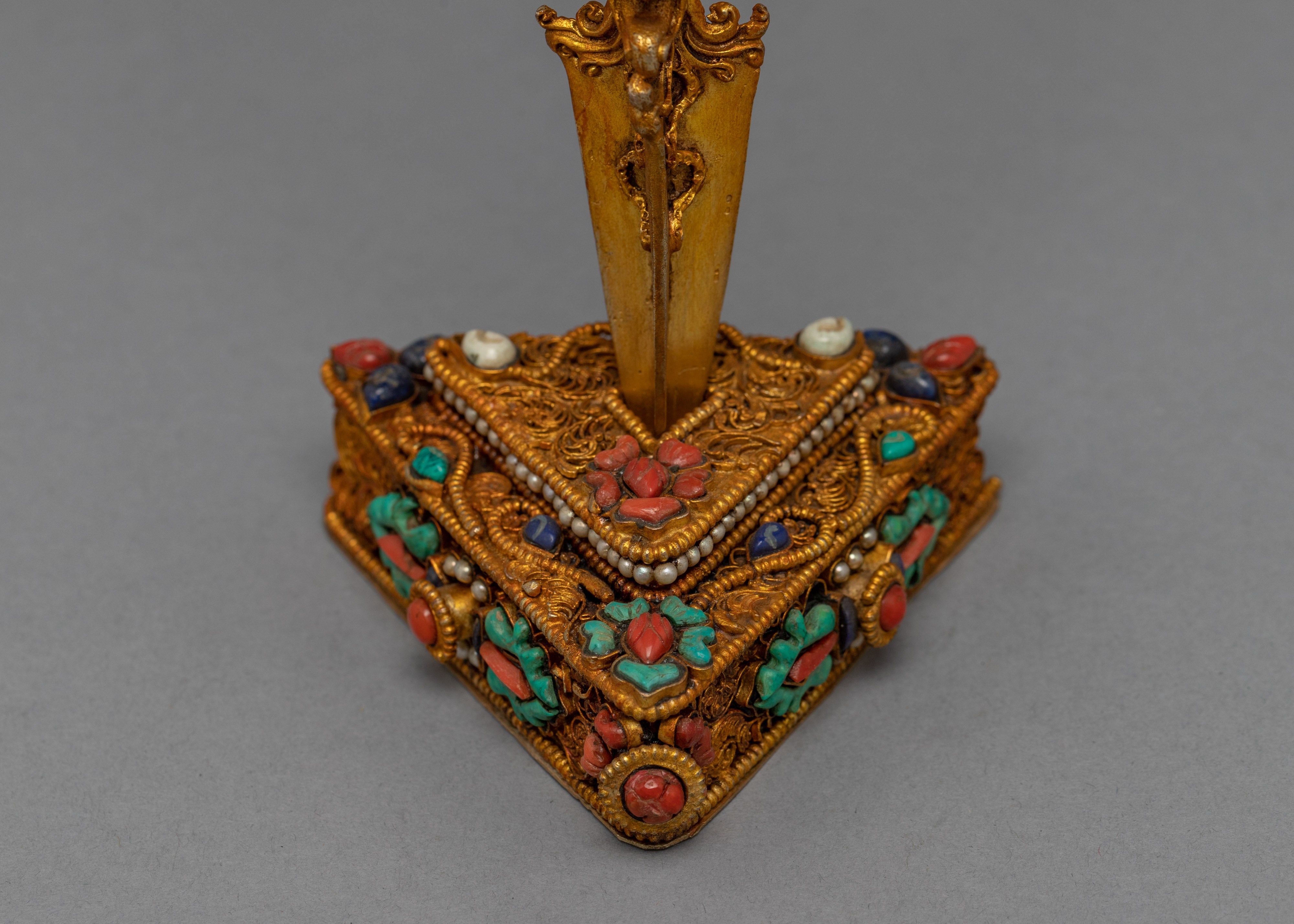 Phurba Tibetan for the Ritual Pupose | 24K Gold Plated