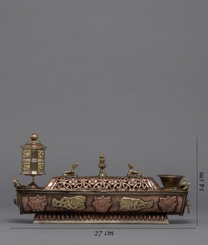 Prayer Wheel Incense Burner | Himalayan Art Work