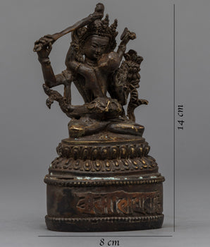 Manjushri Consort Oxidized Statue | Original Himalayan Artwork