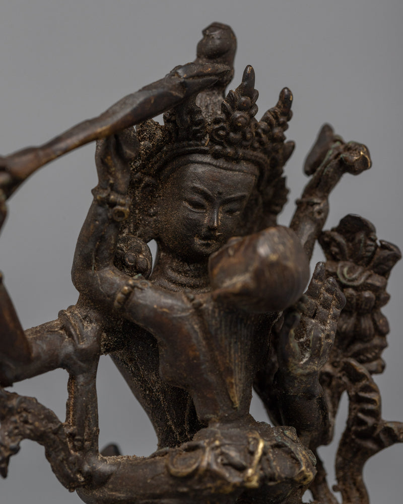 Manjushri Consort Oxidized Statue | Original Himalayan Artwork