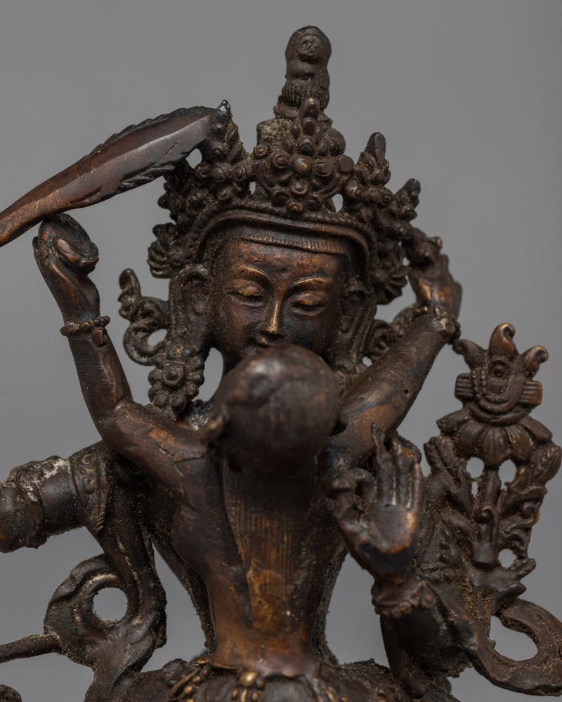 Manjushri Boddhisattva Sculpture With Consort | Traditional Buddhist Art