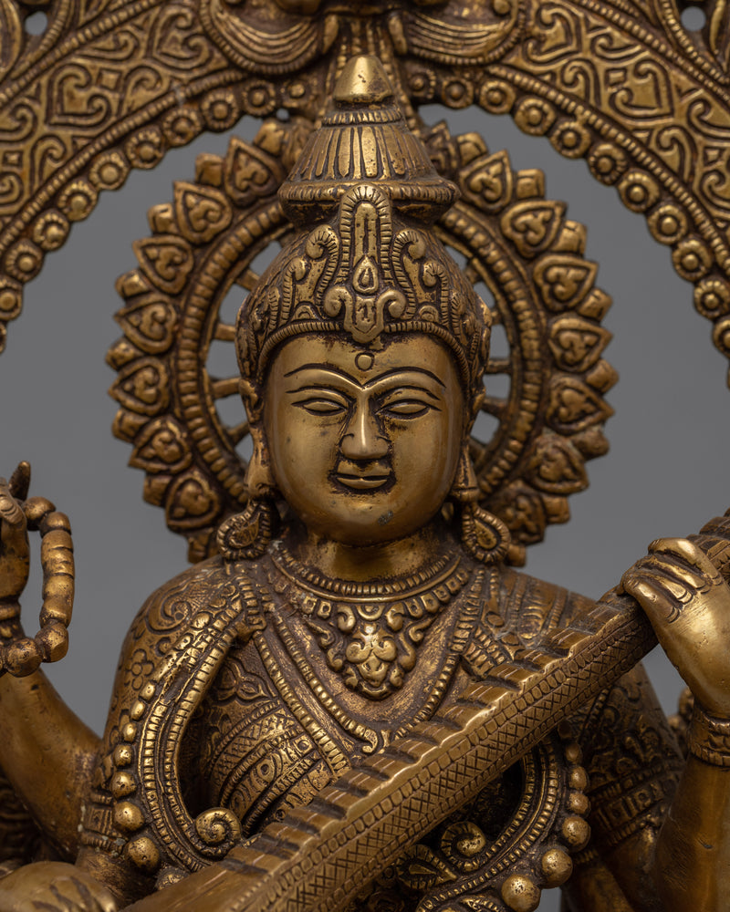 Saraswati Goddess Statue | Traditional Goddess Of Wisdom Statue