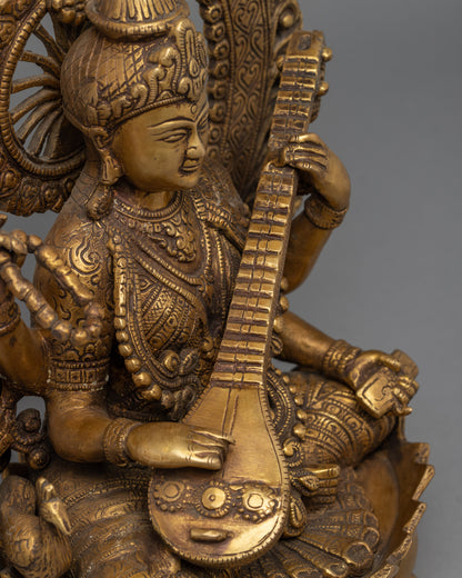 Saraswati Goddess Statue | Traditional Goddess Of Wisdom Statue