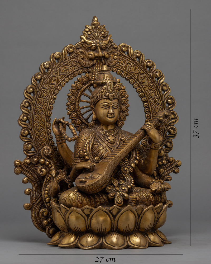 Saraswati Goddess Statue | Traditional Goddess Of Wisdom Statue