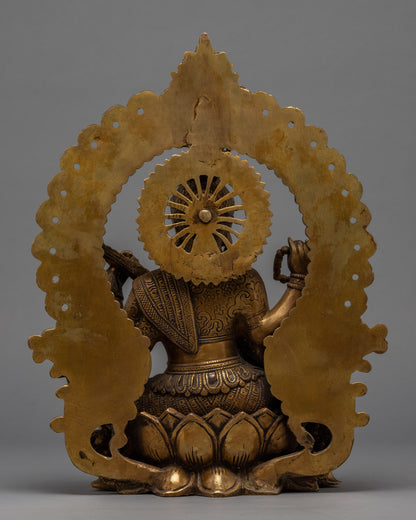 Saraswati Goddess Statue | Traditional Goddess Of Wisdom Statue