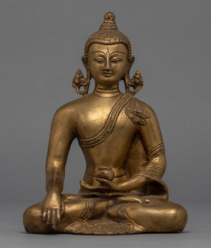 Brass Shakyamuni Buddha Statue