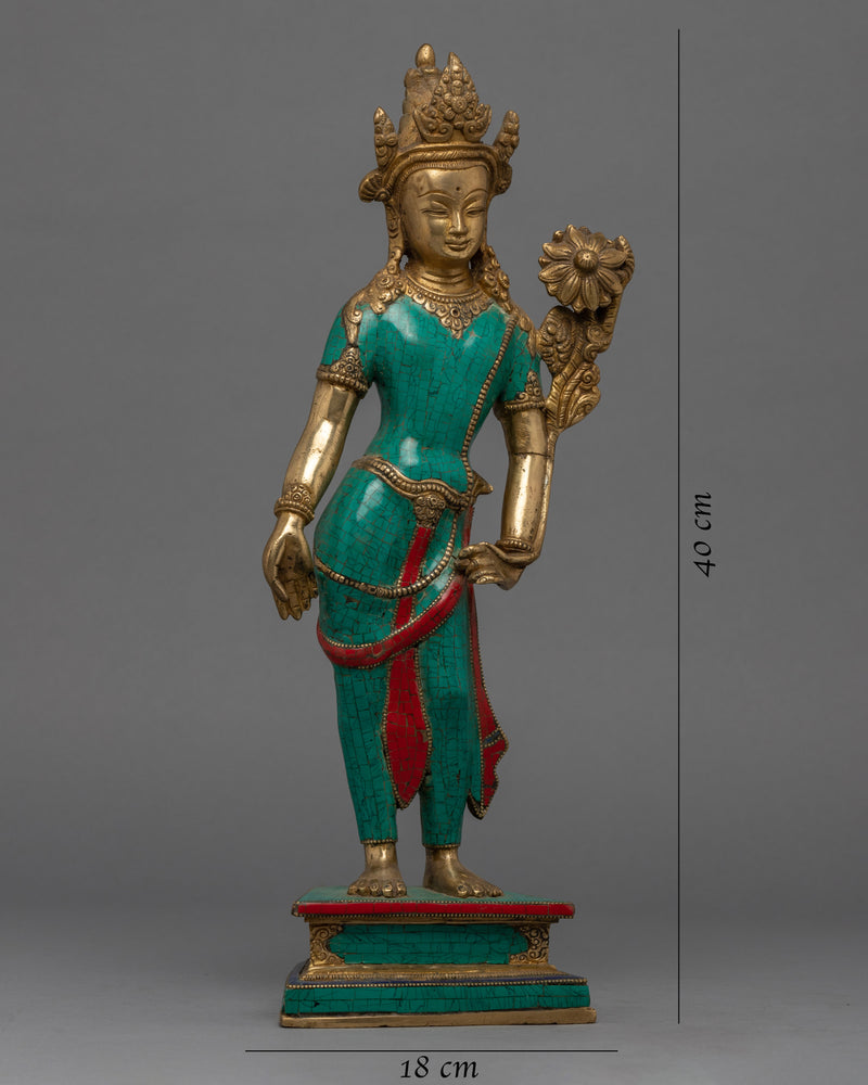 Standing Chenrezig Statue | Bodhisattva Lokeshwara Artwork