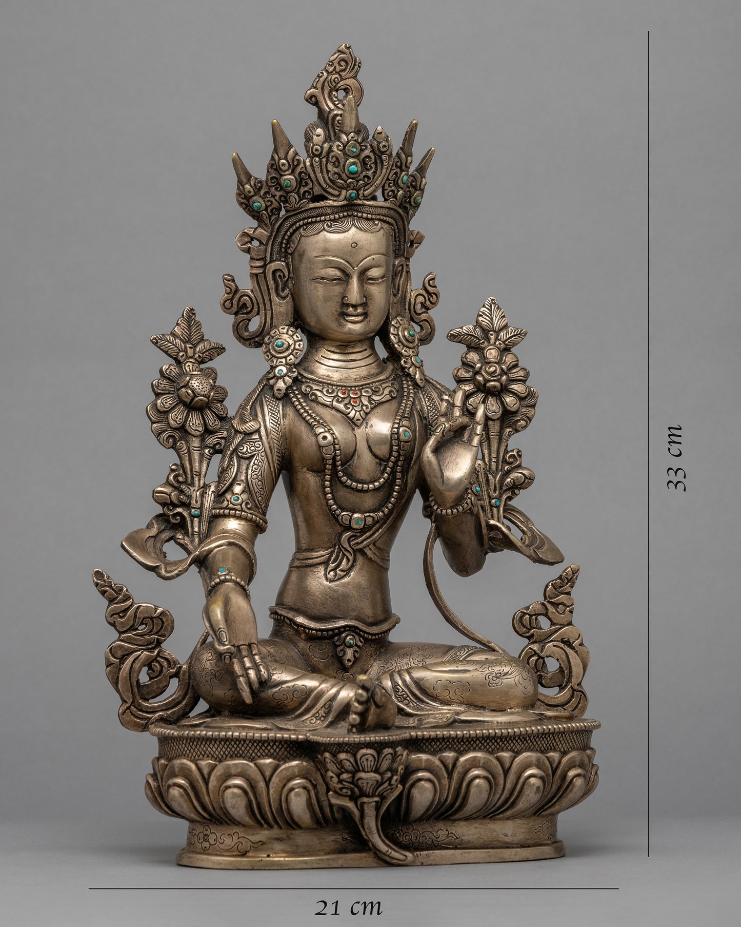 Green Tara Bodhisattva Statue | Traditional Tibetan Style Buddhist Statue