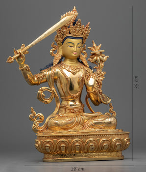 Manjushri Statue Tibetan | Fine Buddhist Artwork