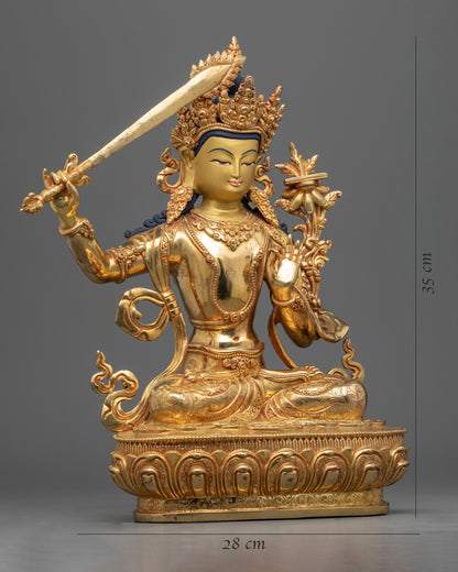 Manjushri Statue Tibetan | Fine Buddhist Artwork