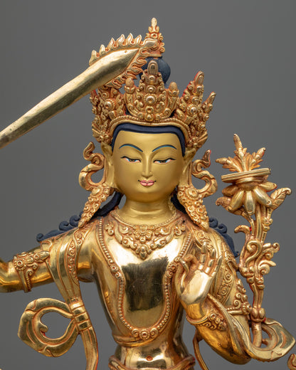 Manjushri Statue Tibetan | Fine Buddhist Artwork