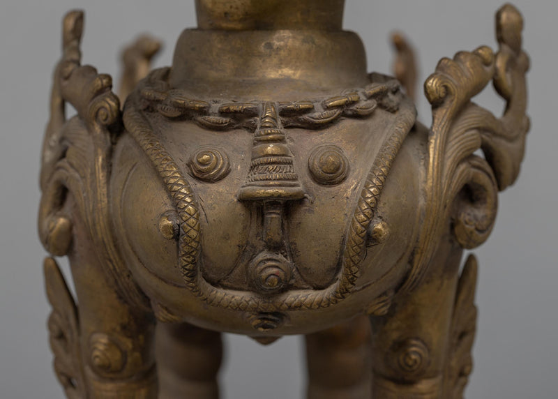 Bronze Lion Set | Buddhist Art