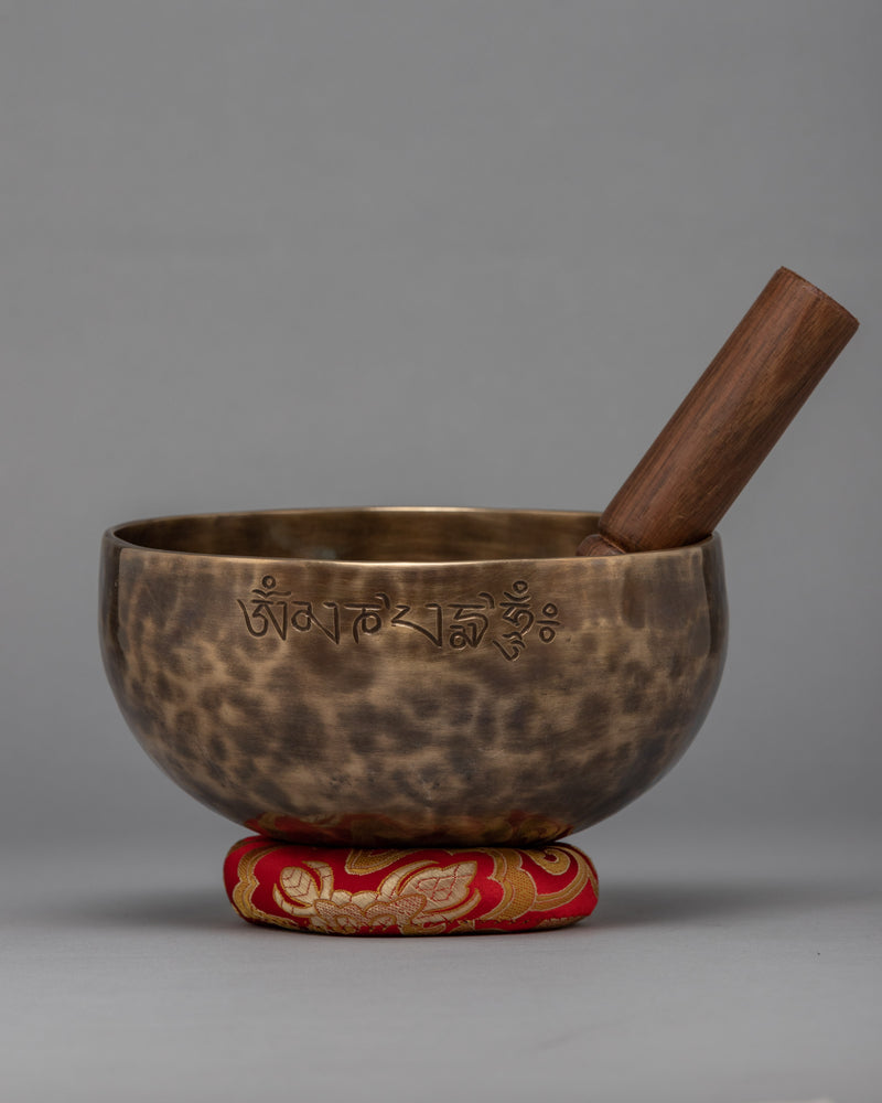 Buddhist Moon Singing Bowl | Mantra Crafted Bowl