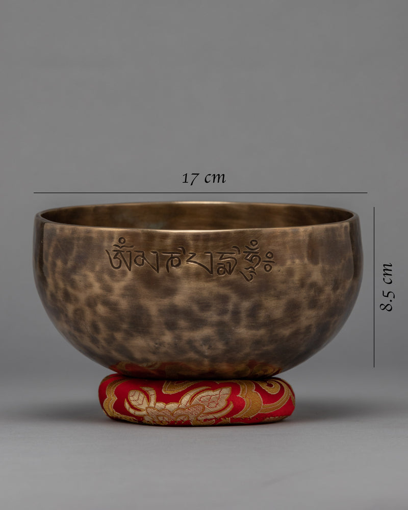 Buddhist Moon Singing Bowl | Mantra Crafted Bowl