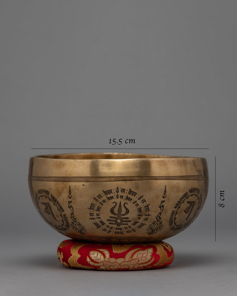 Handcrafted Brass Singing Bowl | Buddhist Art With Mantra Crafted