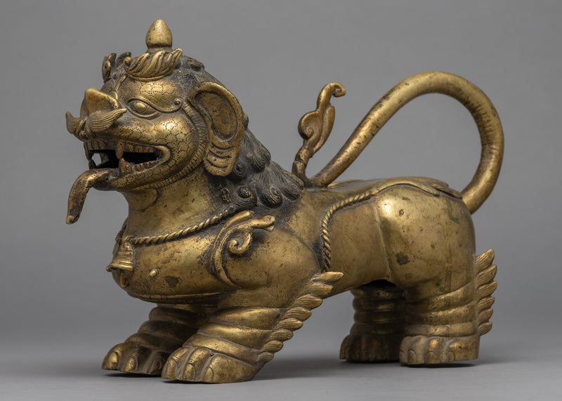 Brass Lion Statue | Handcrafted Decorative Piece