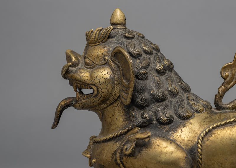 Brass Lion Statue | Handcrafted Decorative Piece