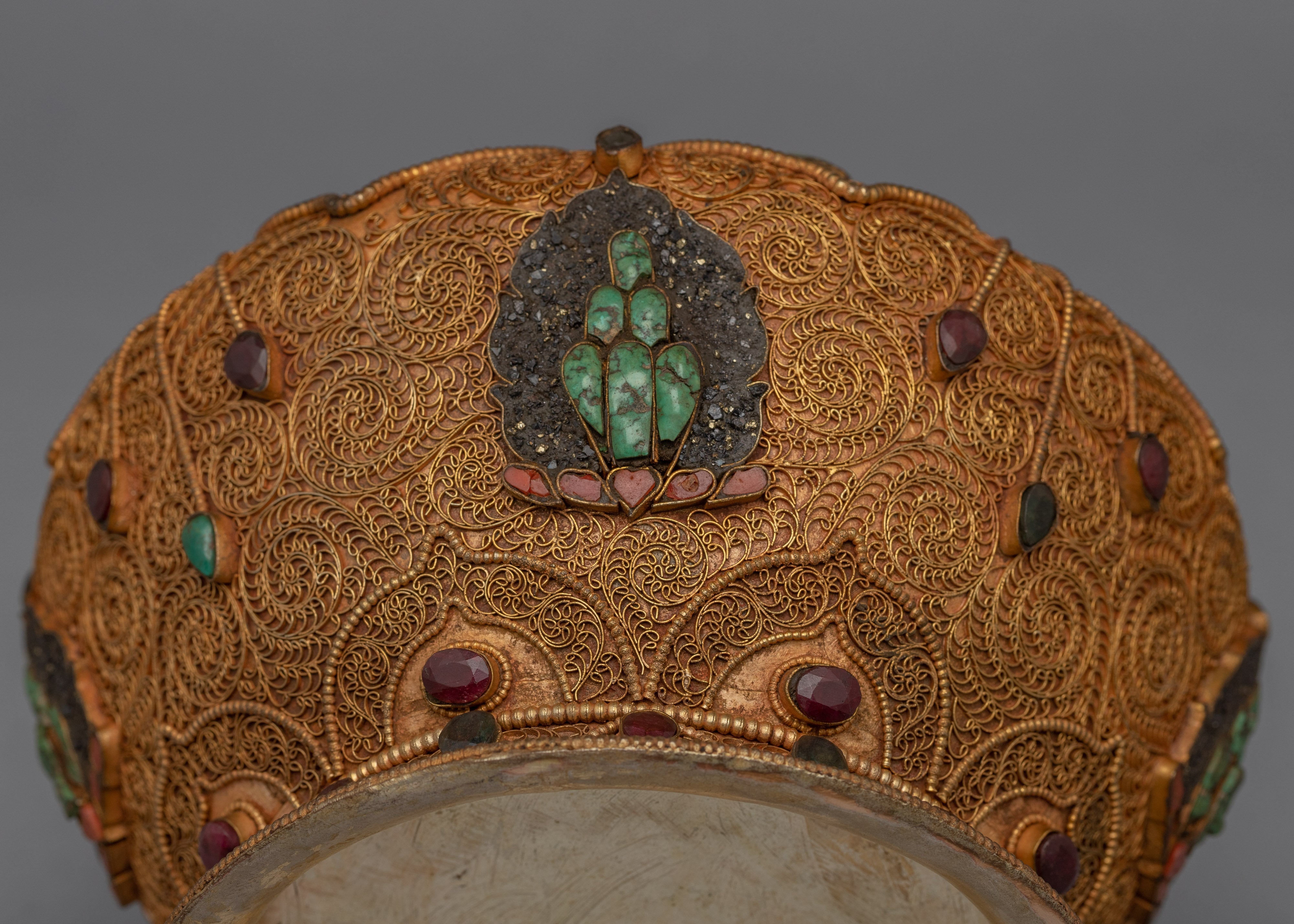 Copper Nesi Dhupur Pot | Traditional Buddhist Art | Religious Gift Ideas