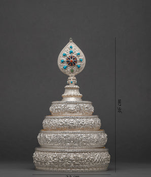 Silver Mandala | Traditional Rice-offering Set