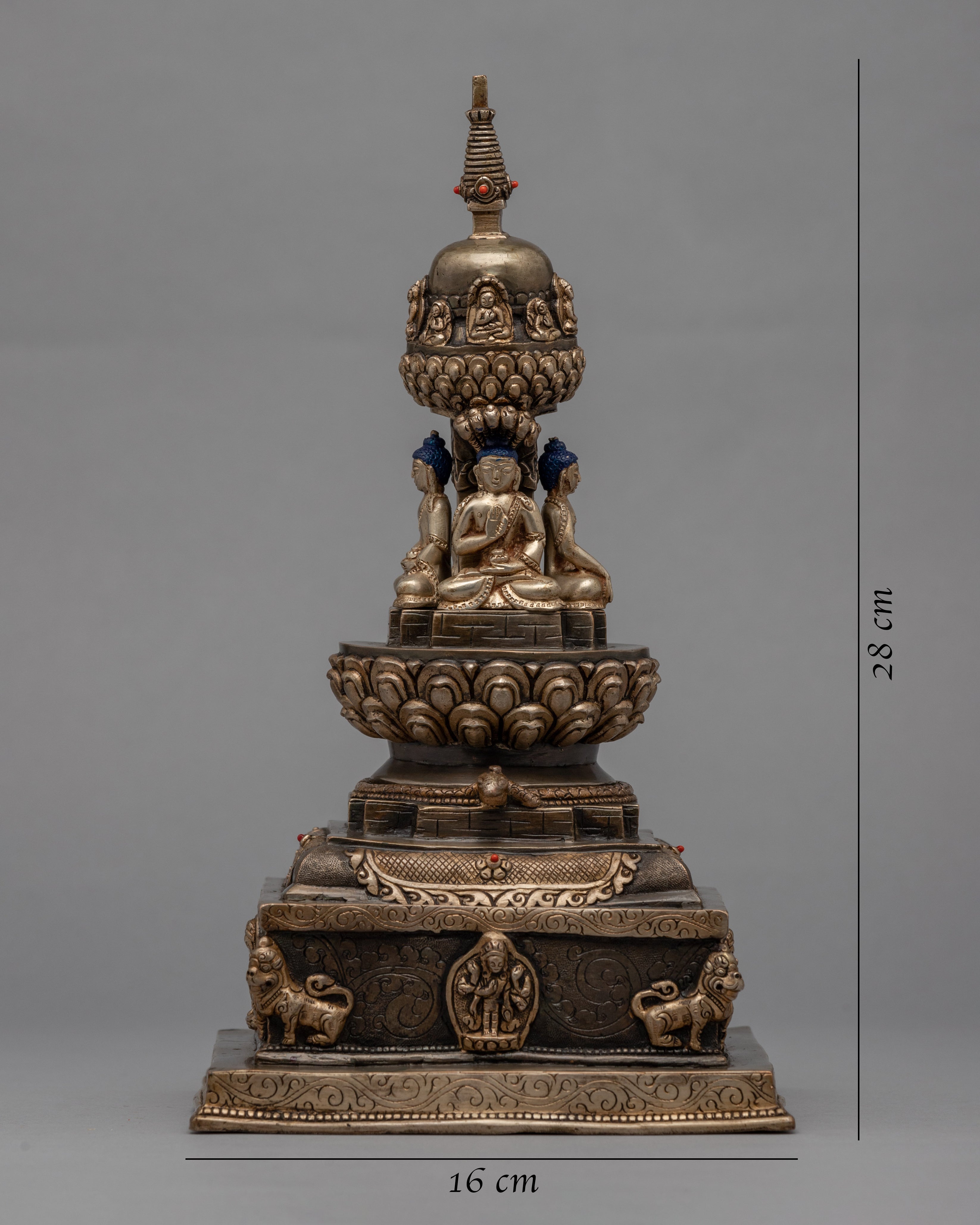 Tibetan Stupa | Handcrafted Buddhist Shrine | Ritual Chorten