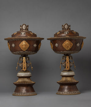Buddhist Butter Lamp Set 
