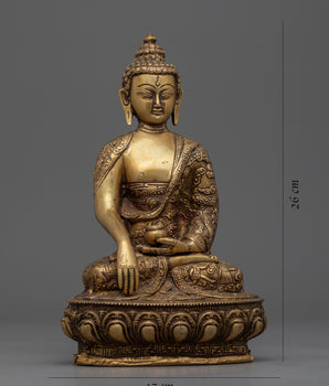 Buddha Shakyamuni Mantra Practice Statue | Handmade Art Collection