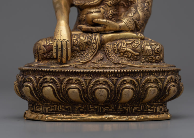 Buddha Shakyamuni Mantra Practice Statue | Handmade Art Collection