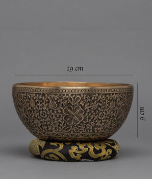 Full Carving Singing Bowl | Flower Design Bowl