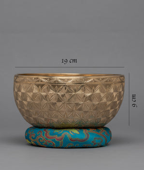 Shiny Carving Singing Bowl | Tibetan Artwork
