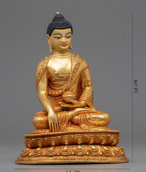 Shakyamuni Buddha Sculpture Art | Traditional Himalayan Statue