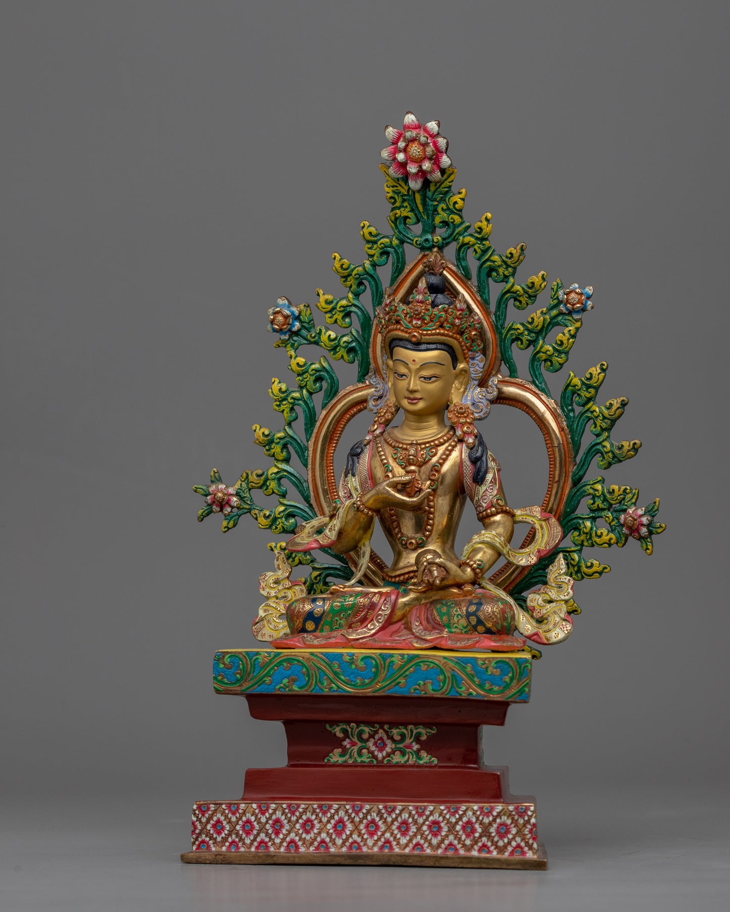 Himalayan Style Gold-Gilded Statue For Vajrasattva Mantra Practice | Tibetan Dorje Sempa Artcraft