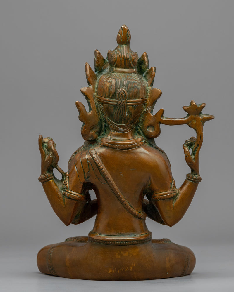 Bodhisattva 4 Armed Chenrezig Statue | Buddhist Deity of Compassion Statue