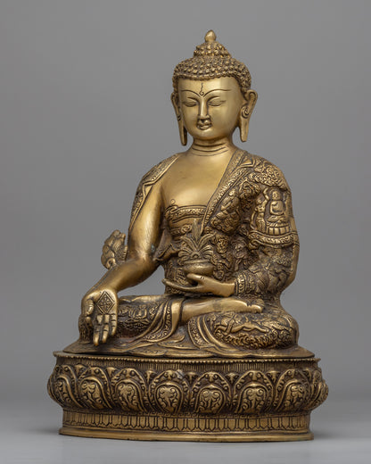 Healing Buddha Mantra Practice Statue | Medicine Buddha Statue