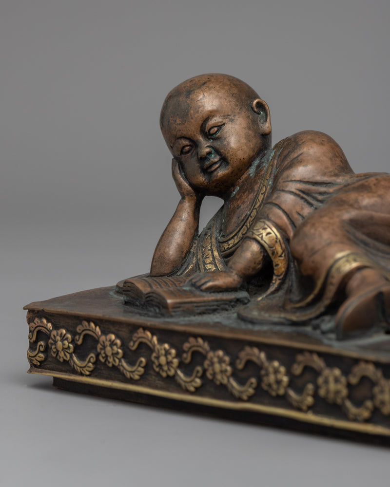 Reading Monk Garden Statue | Copper Statue